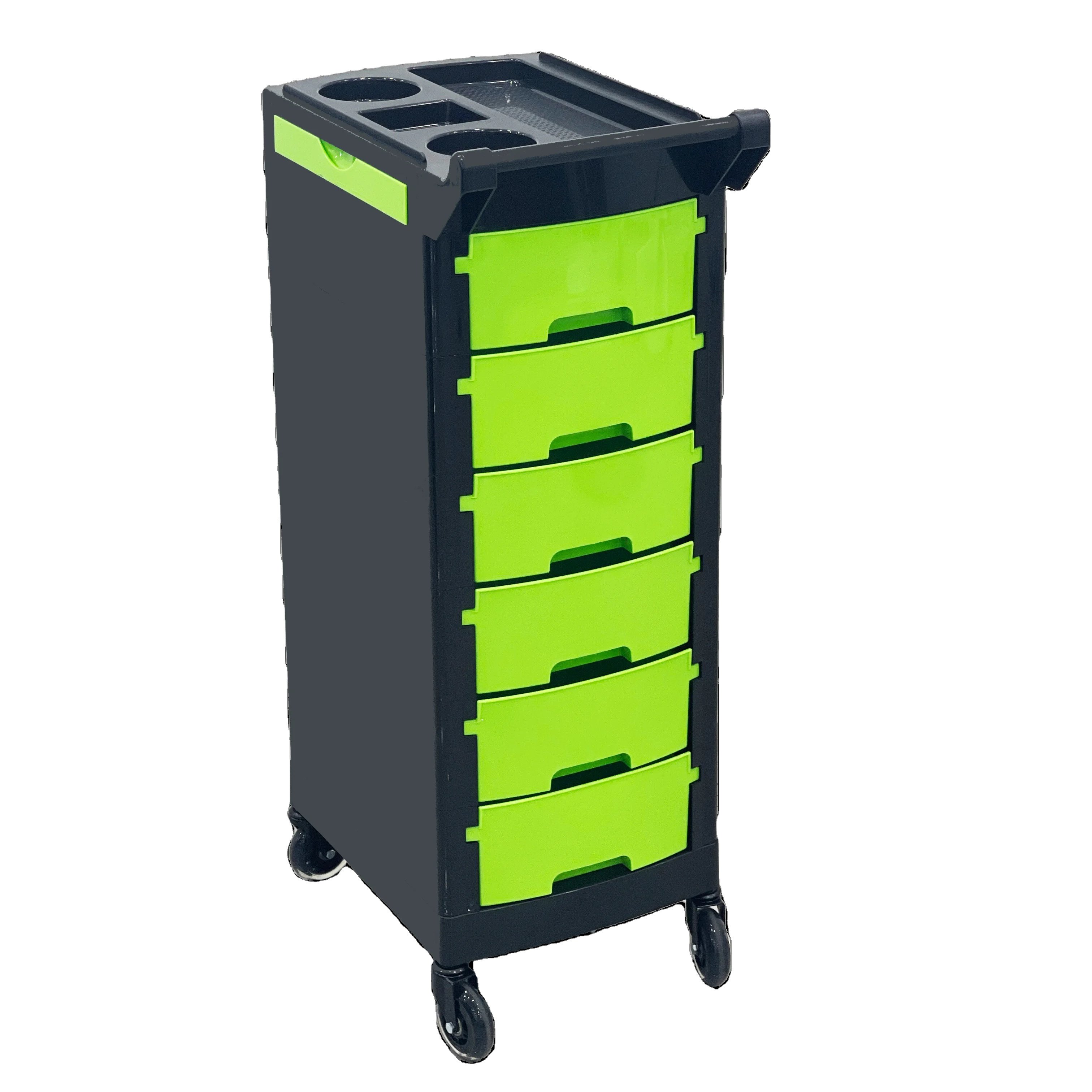 Hot selling Four-wheel stainless tube hair salon cart beauty trolley