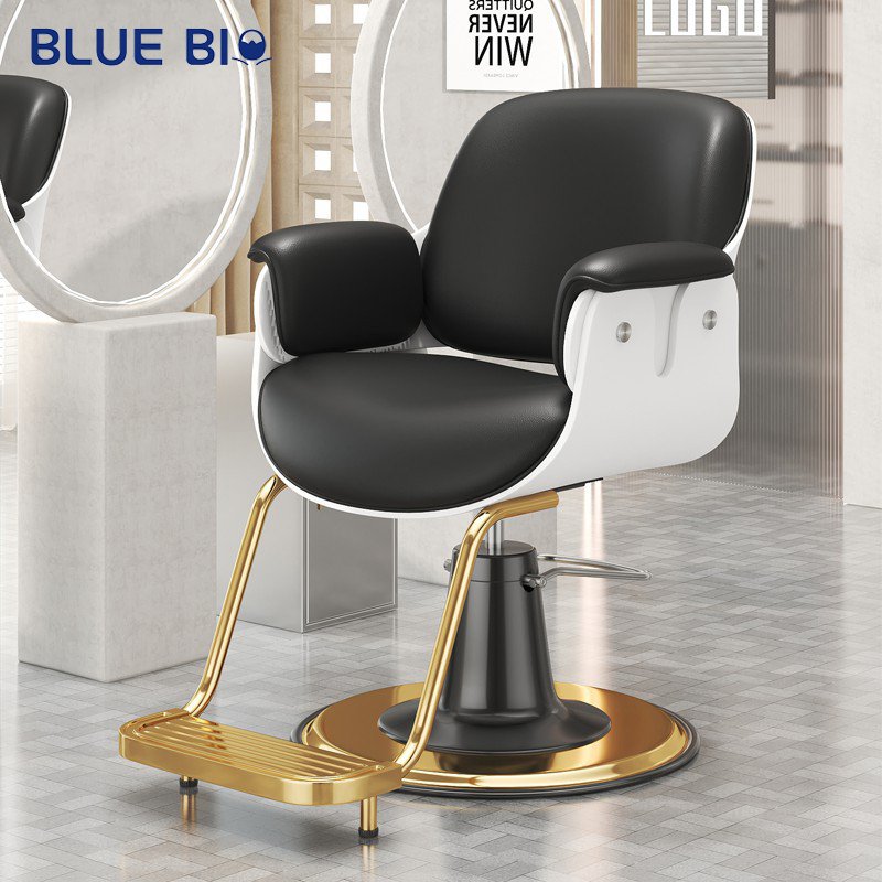 Luxury Barbershop Rotating Lifting Adjustable Hydraulic Hair Cutting Styling Hairdressing Barber Chair For Salon
