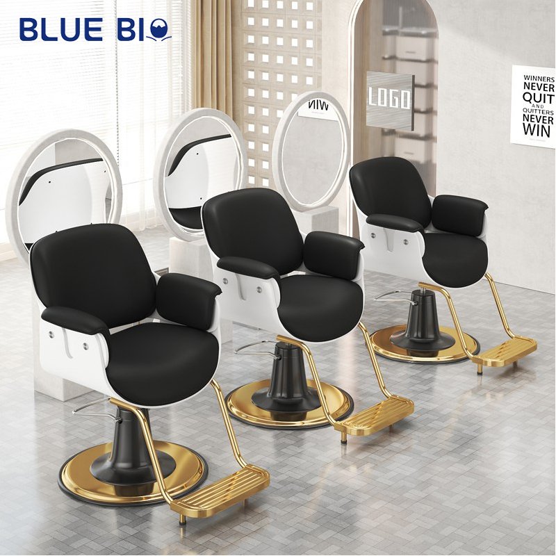 Luxury Barbershop Rotating Lifting Adjustable Hydraulic Hair Cutting Styling Hairdressing Barber Chair For Salon