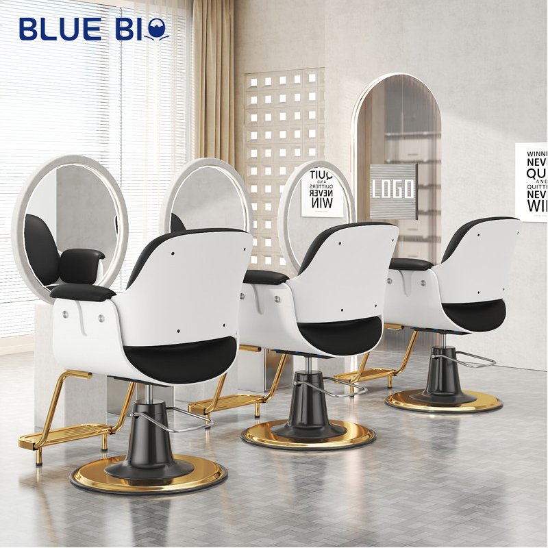 Luxury Barbershop Rotating Lifting Adjustable Hydraulic Hair Cutting Styling Hairdressing Barber Chair For Salon