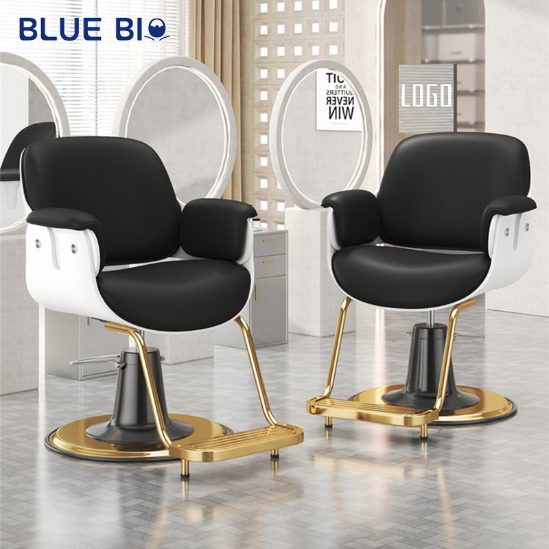 Luxury Barbershop Rotating Lifting Adjustable Hydraulic Hair Cutting Styling Hairdressing Barber Chair For Salon