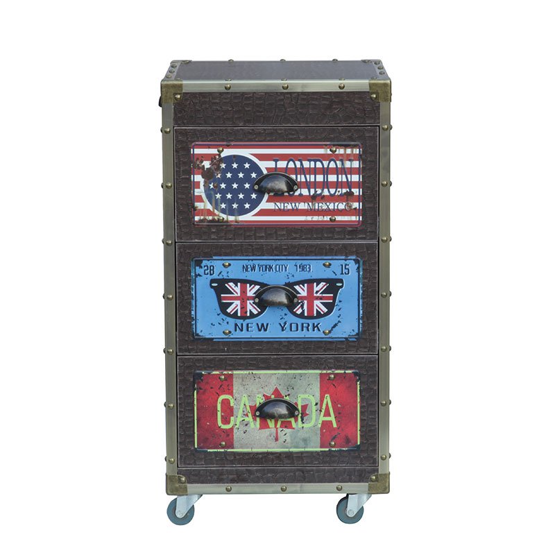 3 Drawers Hair Furniture Wooden Antique Barber Salon Trolley Hairdressing Cart