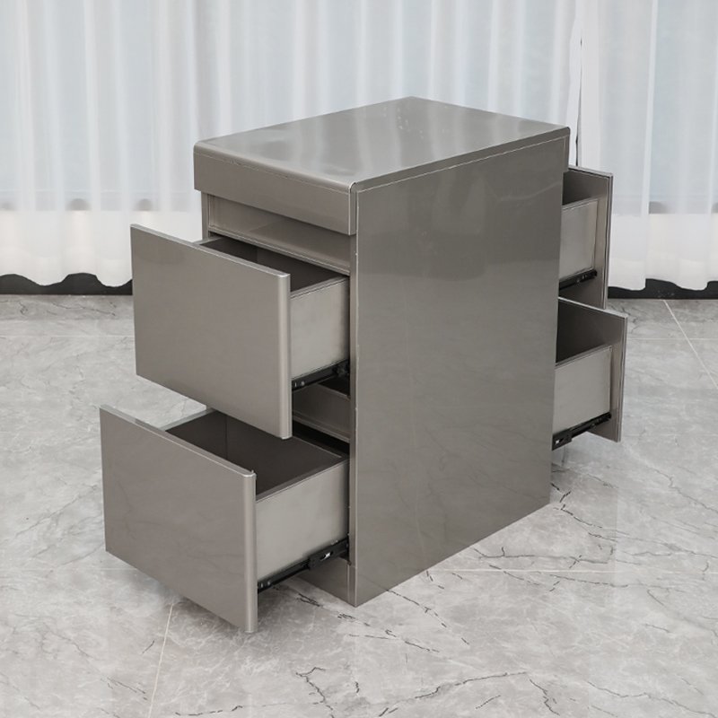 Bojue Salon Furniture Barber Shop Cabinet Modern Gold Salon Tool Trolley Metal Hairdressing Cabinet With Drawer
