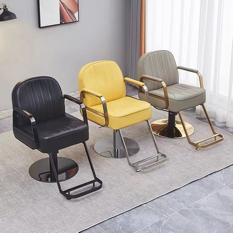 Gold woman men haircut saloon chair hair salon barber chairs for baber