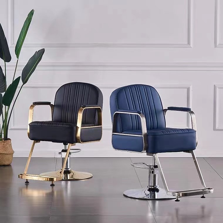 Gold woman men haircut saloon chair hair salon barber chairs for baber