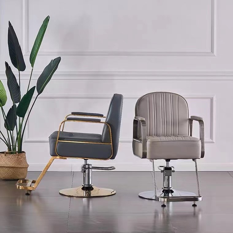 Gold woman men haircut saloon chair hair salon barber chairs for baber