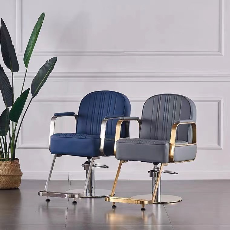 Gold woman men haircut saloon chair hair salon barber chairs for baber