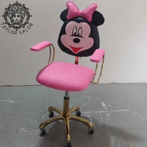 Hair salon pink kid's barber chair wholesale price salon chair
