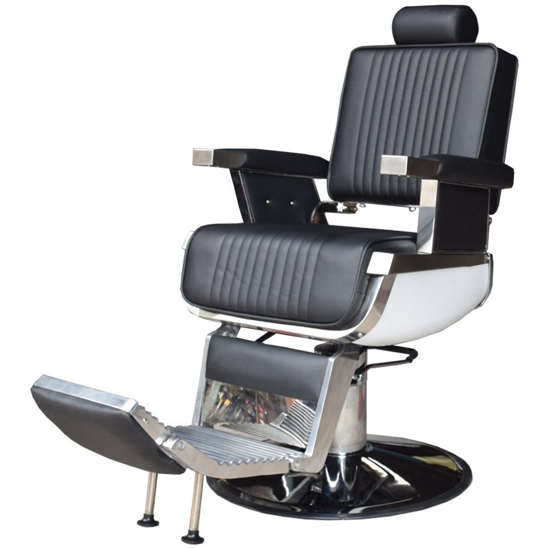 Modern beauty hair salon furniture heavy duty styling chair black hydraulic leather barber chair