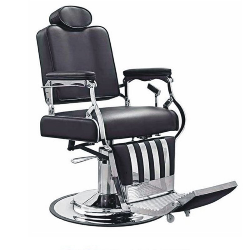 Modern beauty hair salon furniture heavy duty styling chair black hydraulic leather barber chair