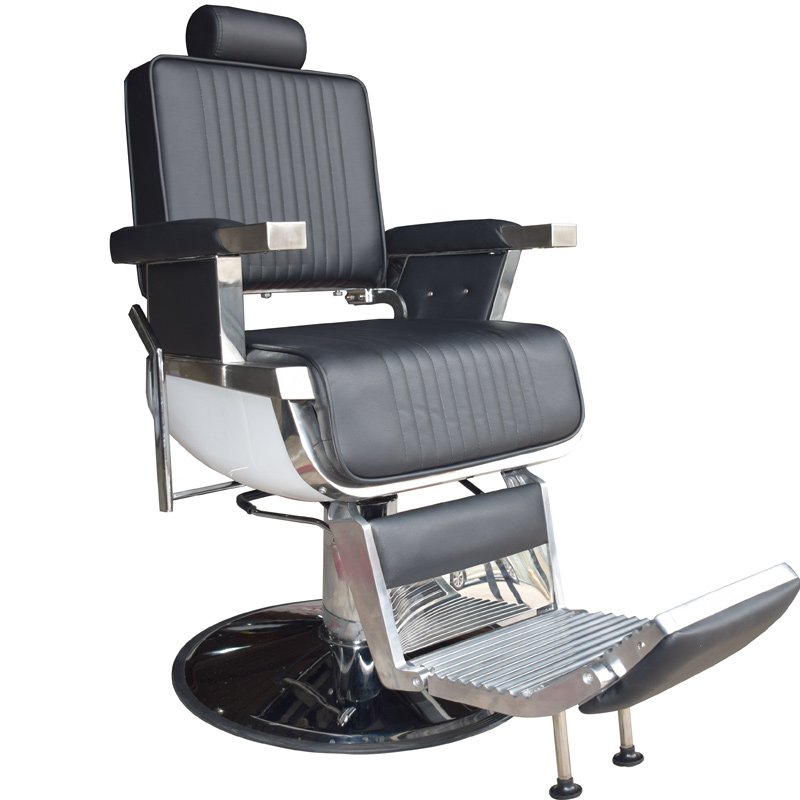 Modern beauty hair salon furniture heavy duty styling chair black hydraulic leather barber chair