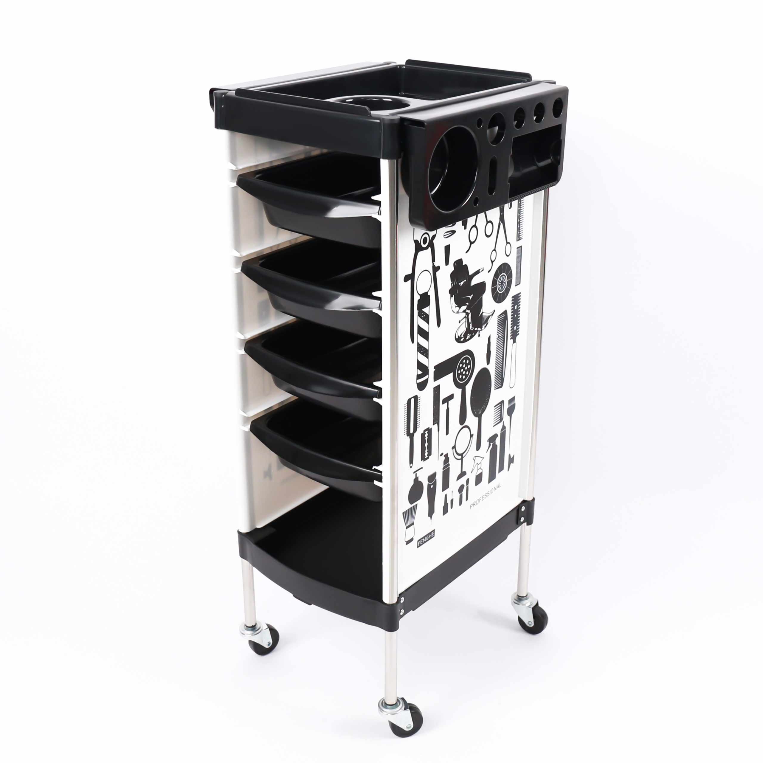 X11-9 new salon trolley tinfoil cutting barber cart hairdressing hair salon trolley
