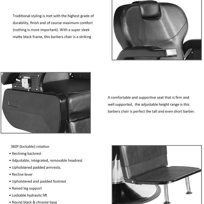 Only accept Customization Best Selling Hair Salon Chairs Metal Profesional Vintage Men Barber Chair Modern