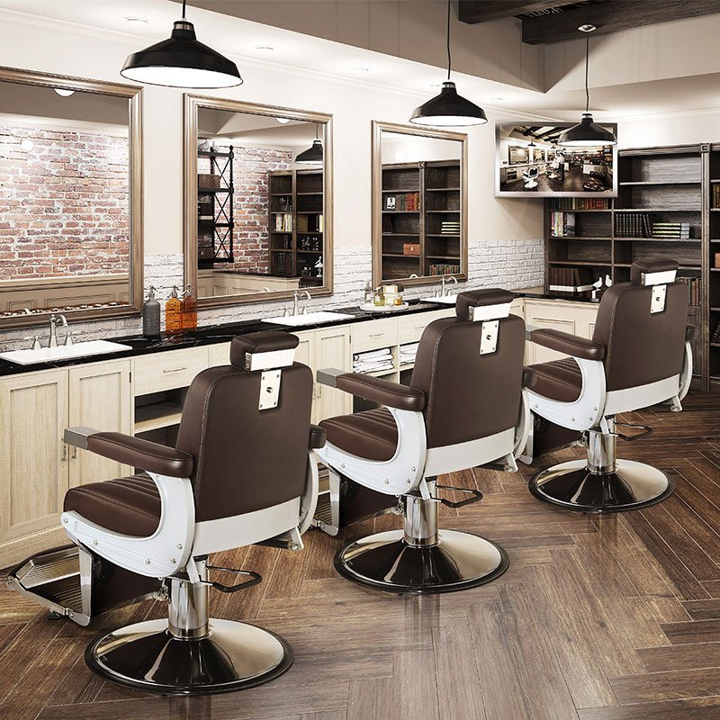 Only accept Customization Best Selling Hair Salon Chairs Metal Profesional Vintage Men Barber Chair Modern