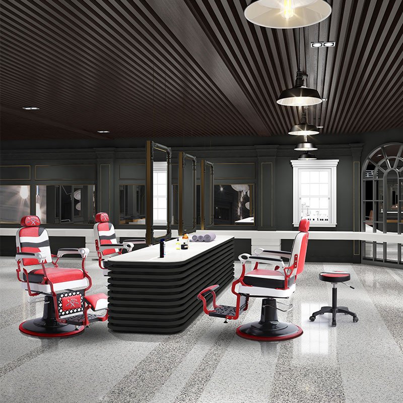 Only accept Customization Best Selling Hair Salon Chairs Metal Profesional Vintage Men Barber Chair Modern