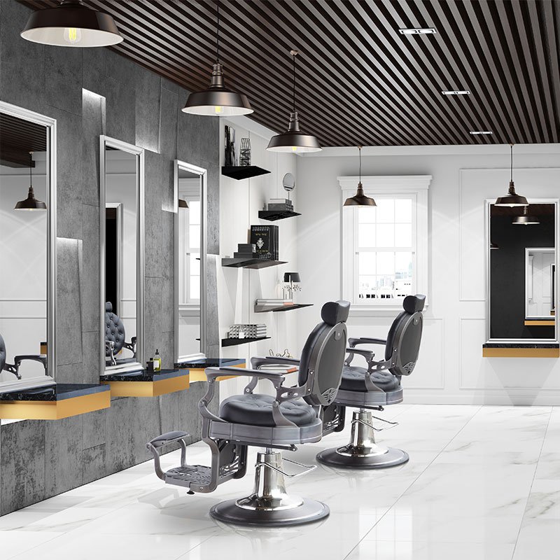 Only accept Customization Best Selling Hair Salon Chairs Metal Profesional Vintage Men Barber Chair Modern