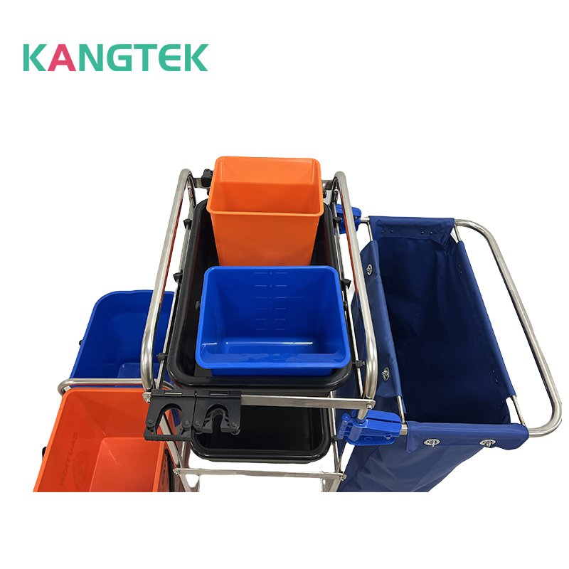 2024 Professional Hospital Hotel Furniture Dressing Dirty Solid Linen Laundry Cart Medical Linen Trolley With Wheels