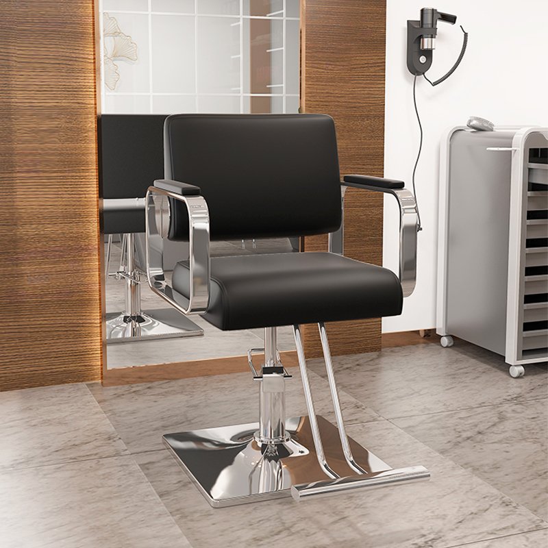 Modern PU leather barber chair High quality metal frame durable salon furniture barber chair