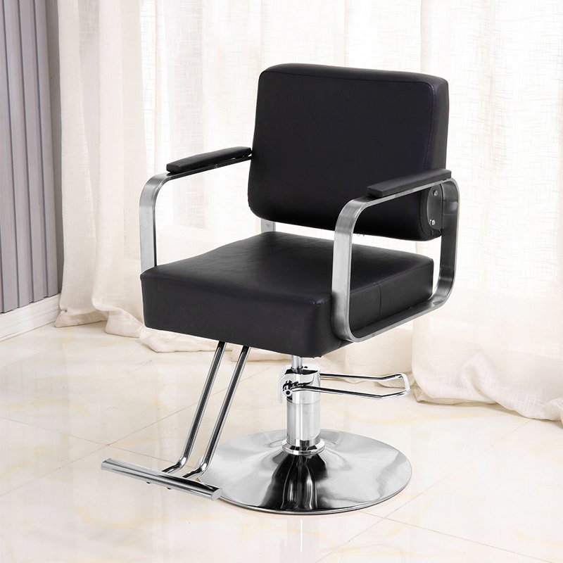 Modern PU leather barber chair High quality metal frame durable salon furniture barber chair