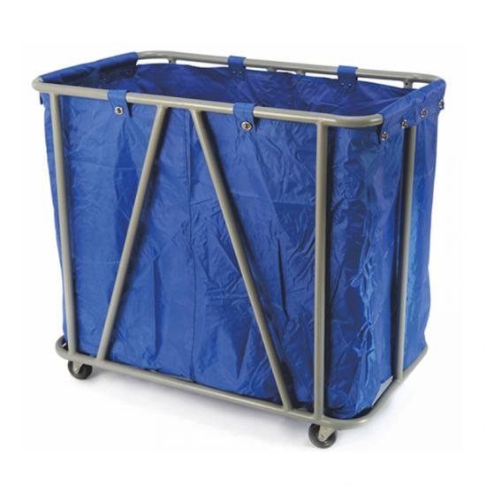 Professional Design Durable Square Round Tube Linen Laundry Cart Suitable For Hospitals Hotels Beauty Salons
