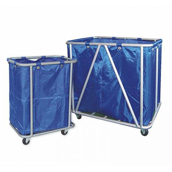 Professional Design Durable Square Round Tube Linen Laundry Cart Suitable For Hospitals Hotels Beauty Salons