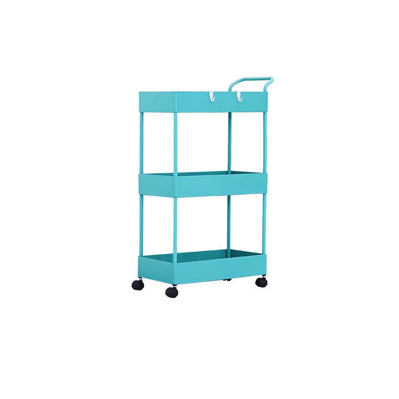 Beds With Organization And Storage Room Plastic ABS Rolling Cart With 3 Layers Display Shelves Shelf