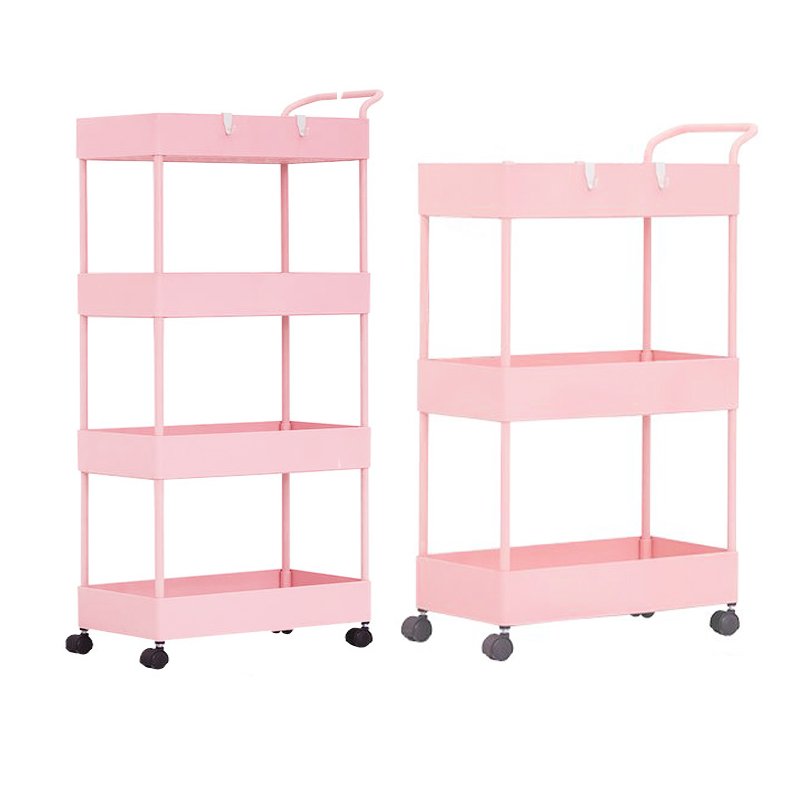 Beds With Organization And Storage Room Plastic ABS Rolling Cart With 3 Layers Display Shelves Shelf