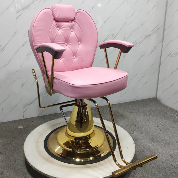 classic style barber chairs hydraulic pump barber black/gold metal barber chair QZ-M93A