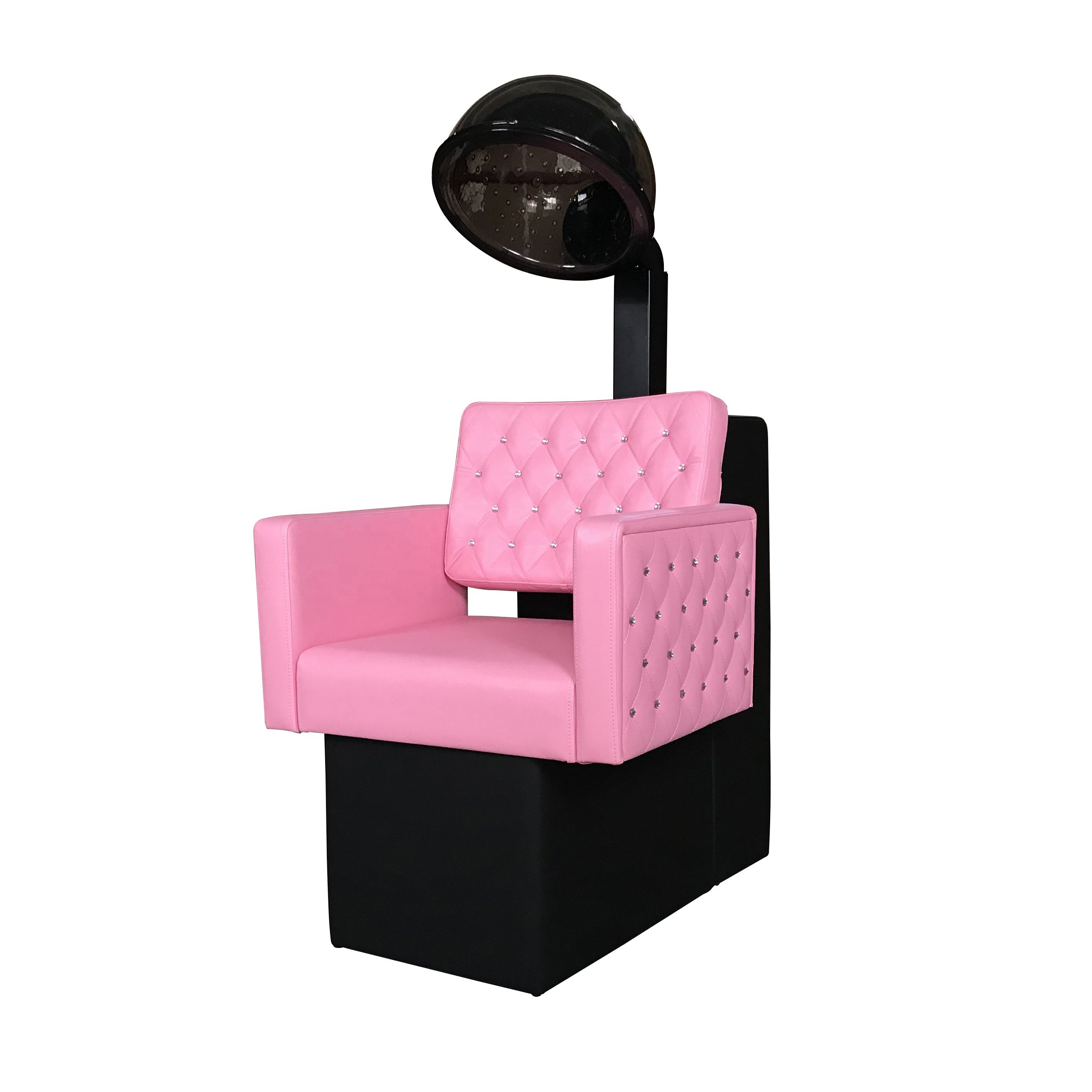 Luxury good quality cheap pink beauty barber shop with hair dryer professional salon furniture hooded hair dryer chair