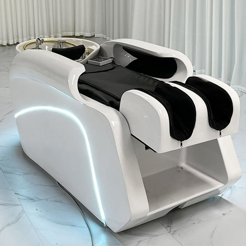 Luxury Electric Massage Head Spa Water Therapy Shampoo Bed Lay Down Washing Salon Shampoo Bed