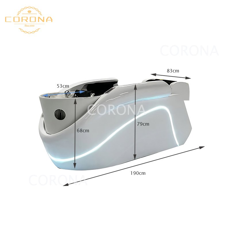 Luxury Electric Massage Head Spa Water Therapy Shampoo Bed Lay Down Washing Salon Shampoo Bed