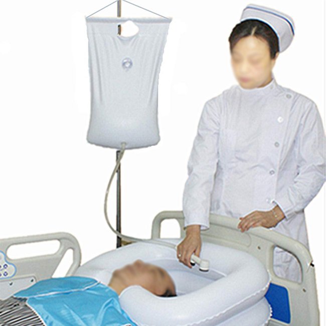 Medical Hospital portable air Washing Hair basin sink disabled Inflatable Wash Shampoo Basin for Patient