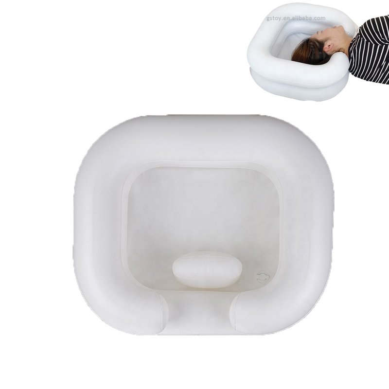 Medical Hospital portable air Washing Hair basin sink disabled Inflatable Wash Shampoo Basin for Patient