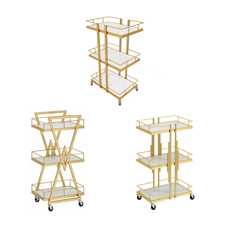 Hot Selling Beauty Cart Beauty Salon Storage Trolley Luxury Folding Beauty Trolley Ironing And Dyeing Tool Cart