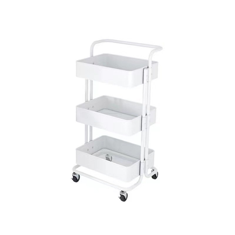 Multi-functional trolley kitchen snack makeup storage rack Removable carbon steel finishing rack