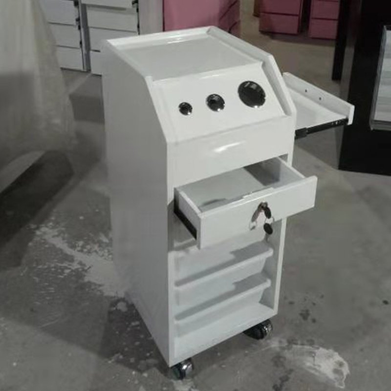 Foshan Factory Hot Sale Modern Black Beauty Nail Salon Trolley