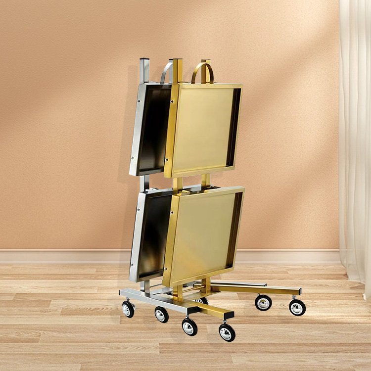 Hair Salon Trolley Economical Iron Black Tattoo Tools Store Nail Beauty Furniture Cosmetic Color Slide Feature