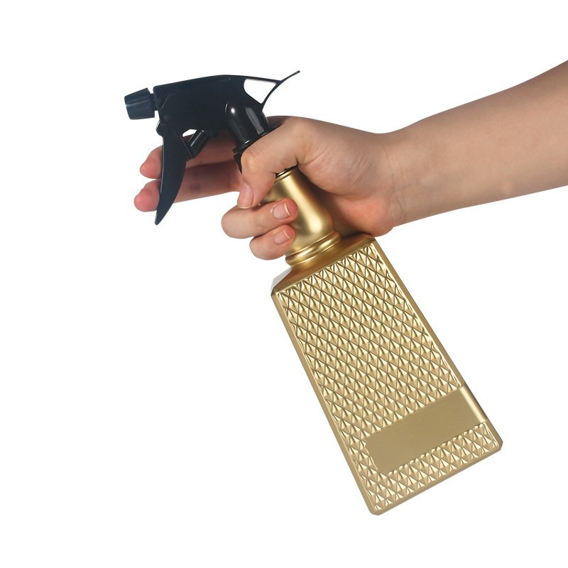 Retro Gold Diamond Pattern Fine Mist Hairdressing Spray Bottle High Quality Multi-Purpose Hair Care Styling Product Barber Shop