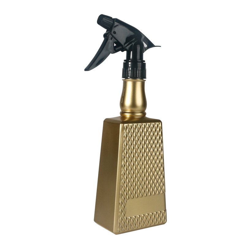 Retro Gold Diamond Pattern Fine Mist Hairdressing Spray Bottle High Quality Multi-Purpose Hair Care Styling Product Barber Shop