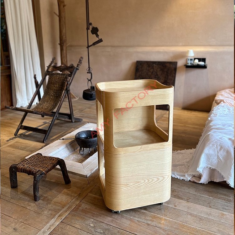 Best Quality beauty salon cart hair salon wooden style trolley beauty trolley