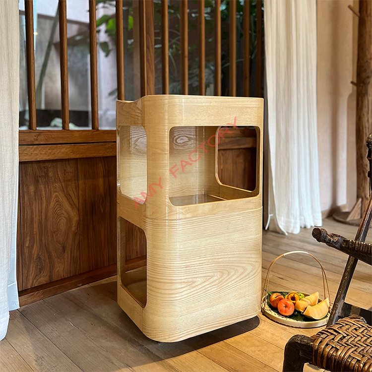 Best Quality beauty salon cart hair salon wooden style trolley beauty trolley