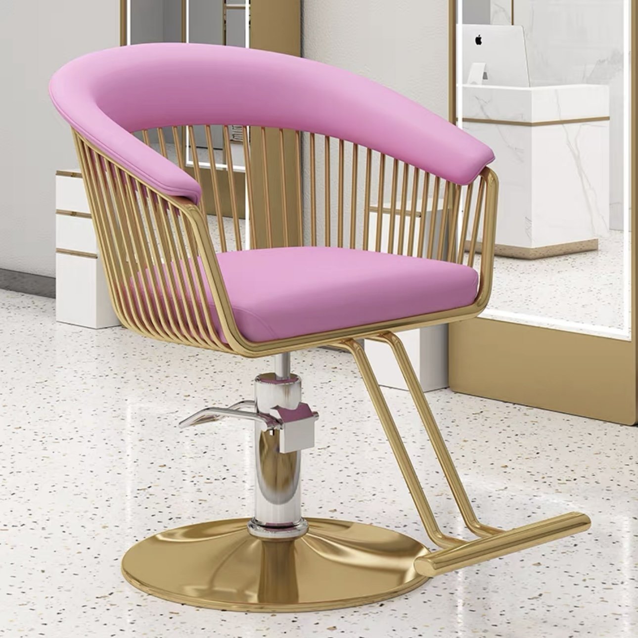 2024 New Salon Chair Reclining Barber Chair Hairdressing Styling Chair Adjustable Barbershop Furniture
