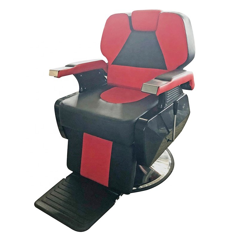 Yimmi Barber Chair Luxury 360 Degree Rotatable Hair Sofa Chair Synthetic Leather Backrest Reclining Hair Salon Furniture