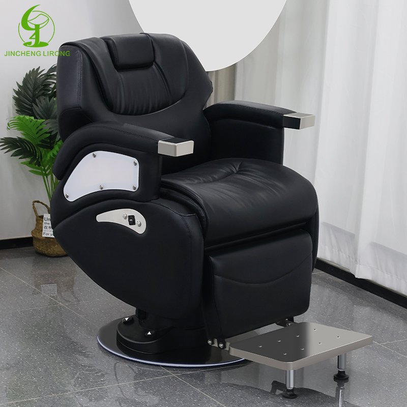 JINCHENG Luxury Modern Salon Furniture Electric Barber Chairs Led Light Band Armchair Hair Care Chair Salon Treatment Chairs