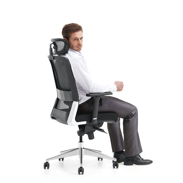Commercial aluminum luxury long back high-elastic mesh chair massage chair