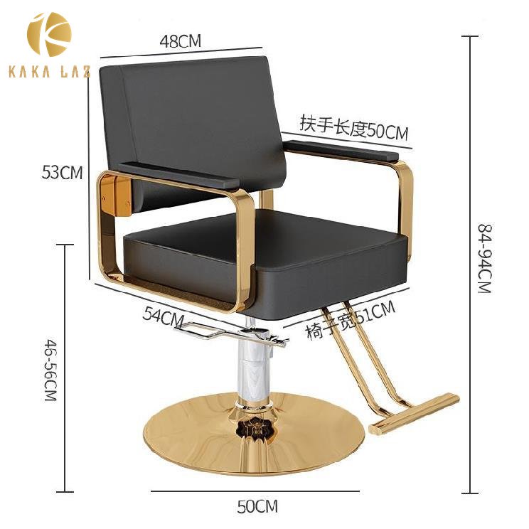 Barber Chair whit Metal Armrest High Quality Styling Chair Luxury Salon Furniture