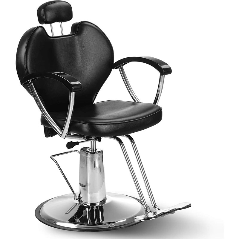 Black Hydraulic Barber Chair Adjustable Height Salon Spa Styling Beauty Swivel Grooming Equipment Styling Chair Cutting Chair