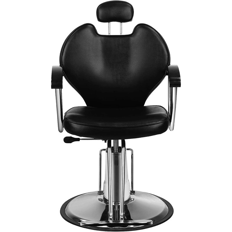 Black Hydraulic Barber Chair Adjustable Height Salon Spa Styling Beauty Swivel Grooming Equipment Styling Chair Cutting Chair