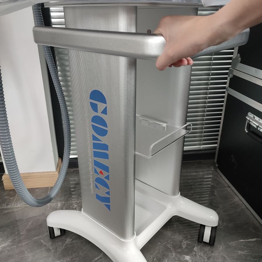 2024 GOMECY Clear Acrylic Beauty Salon Machine Stand Rolling Cart SPA Trolley Holder Factory Price