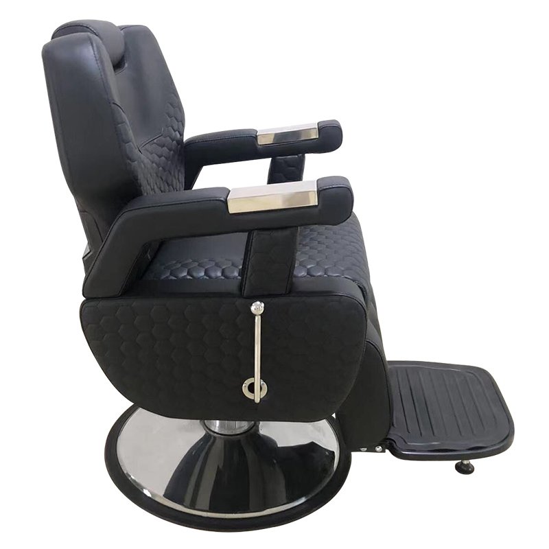 2024new Hydraulic Beauty Salon Hairdressing Professional Black Barber Chairs for Barbershop Metal Salon Furniture